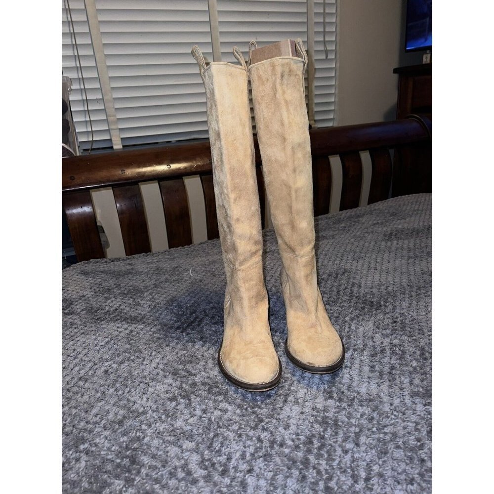 FORNARINA Suede Honey Cowgirl Style High Heel Boots Md in Italy Sz 36 - Picture 4 of 16